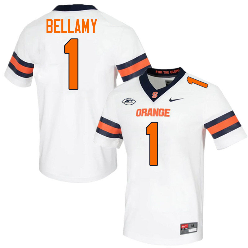 #1 Jayden Bellamy Syracuse Orange Jerseys,Syracuse University Football Uniforms,Apparels-White